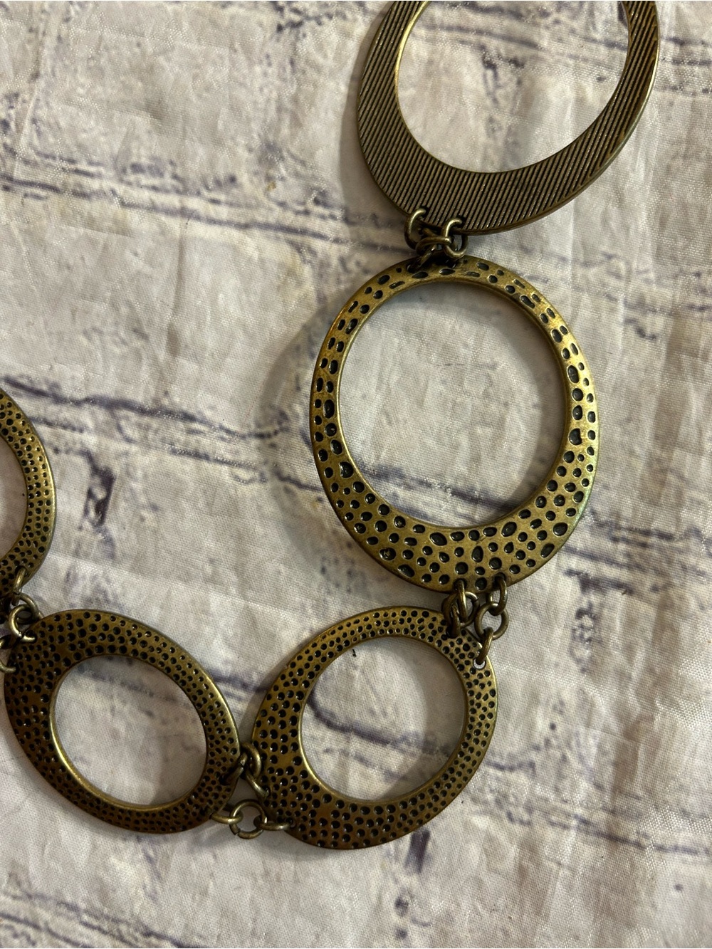 LOT OF (3) CHAIN WOMEN’S BELTS BRASS TONE ONE WITH STONES RHINESTONES - Picture 10 of 11
